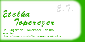 etelka toperczer business card